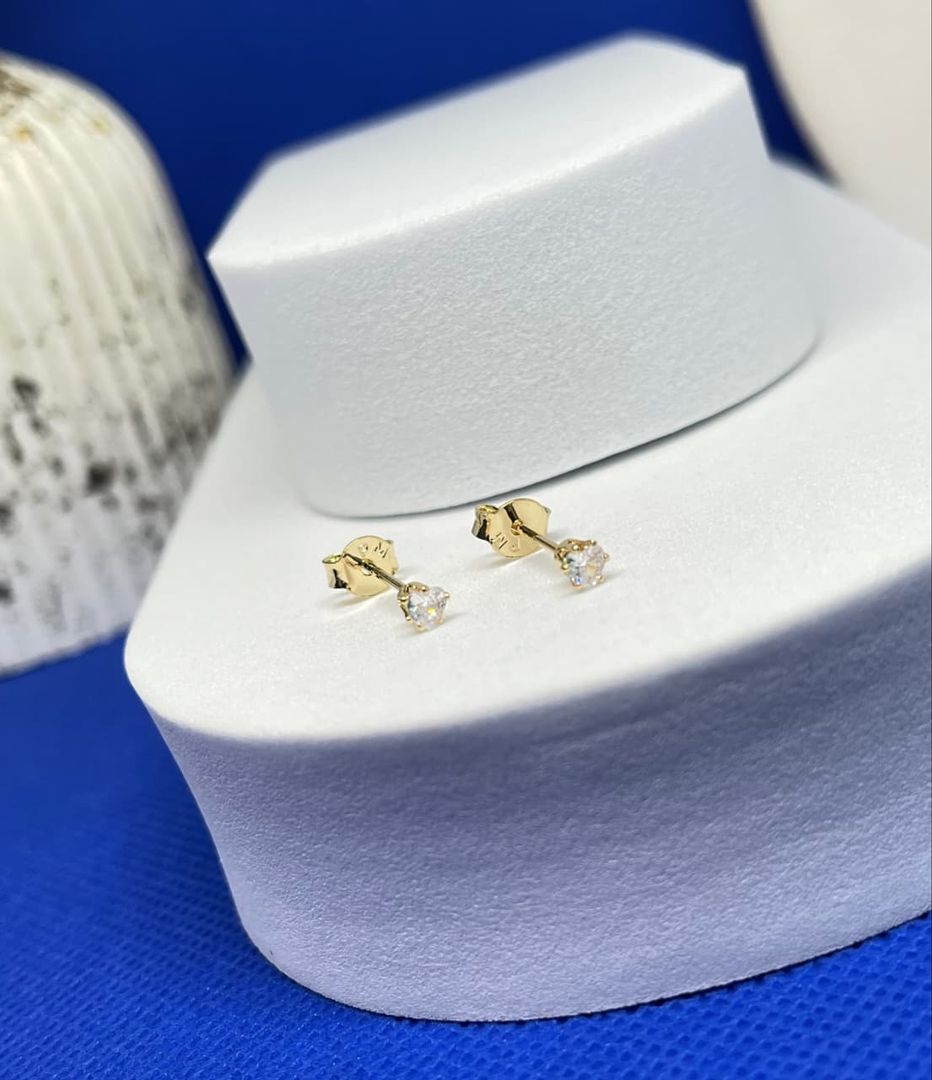 Topos corazon circonias cristal 3mm