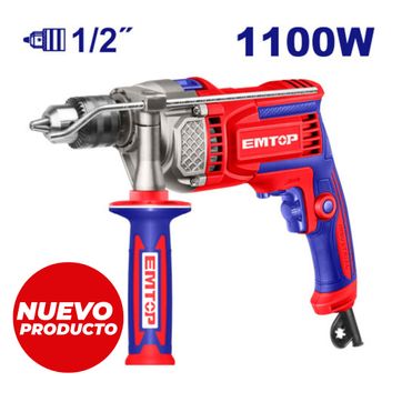 EMTOP TALADRO 1/2 PERCUTOR 1100W/120V VELOCIDAD VARIABLE SUPER EMTOP - imagen 1