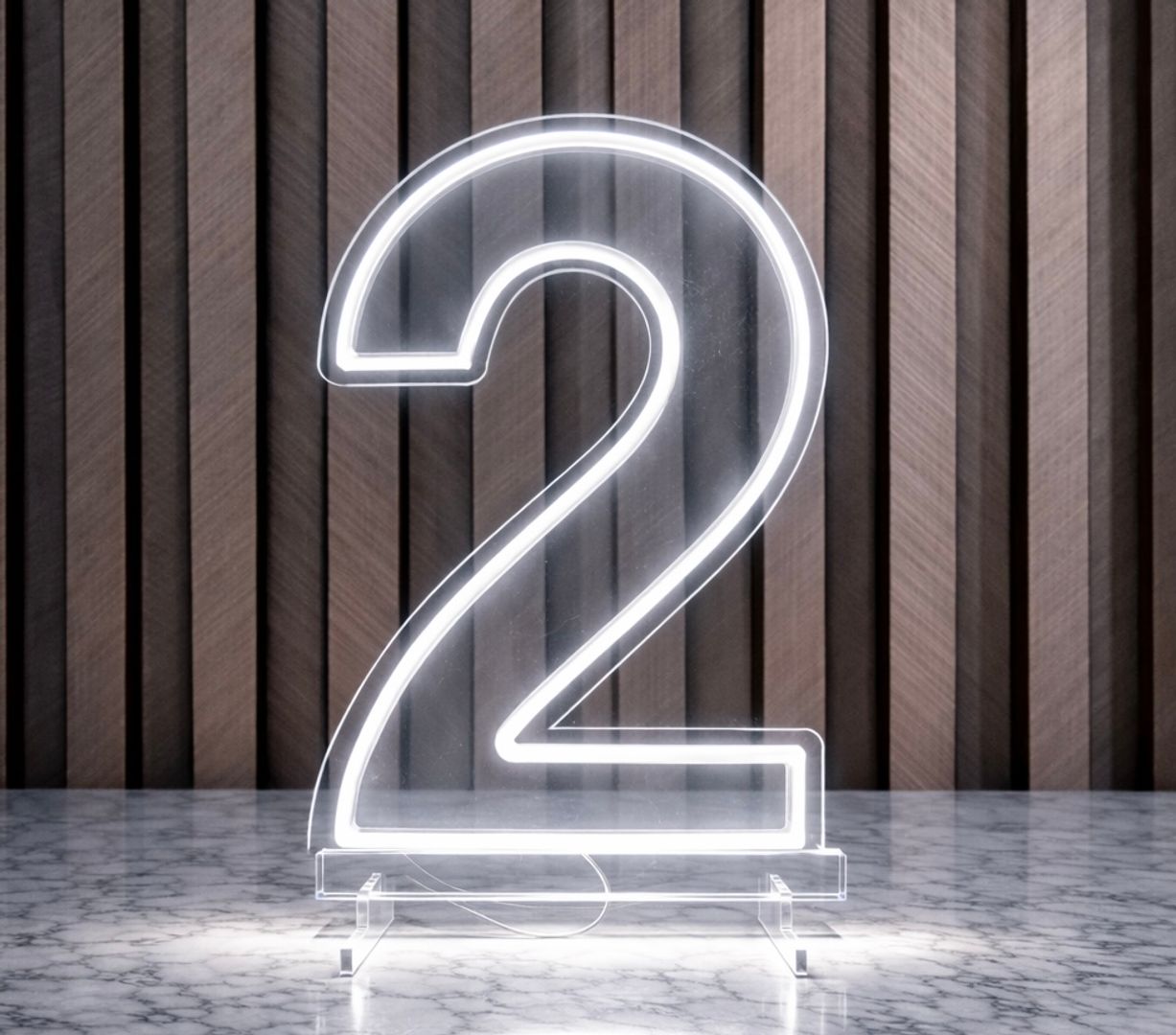 NÚMEROS EN LUZ LED BLANCA