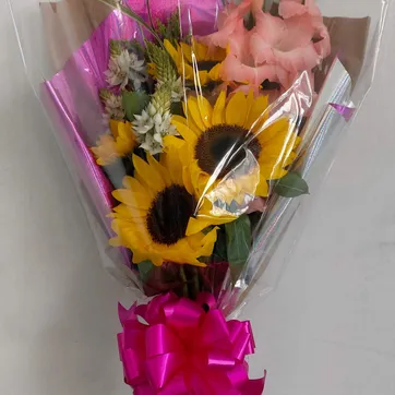 Imagen del producto engalanado girasoles y gladiolo