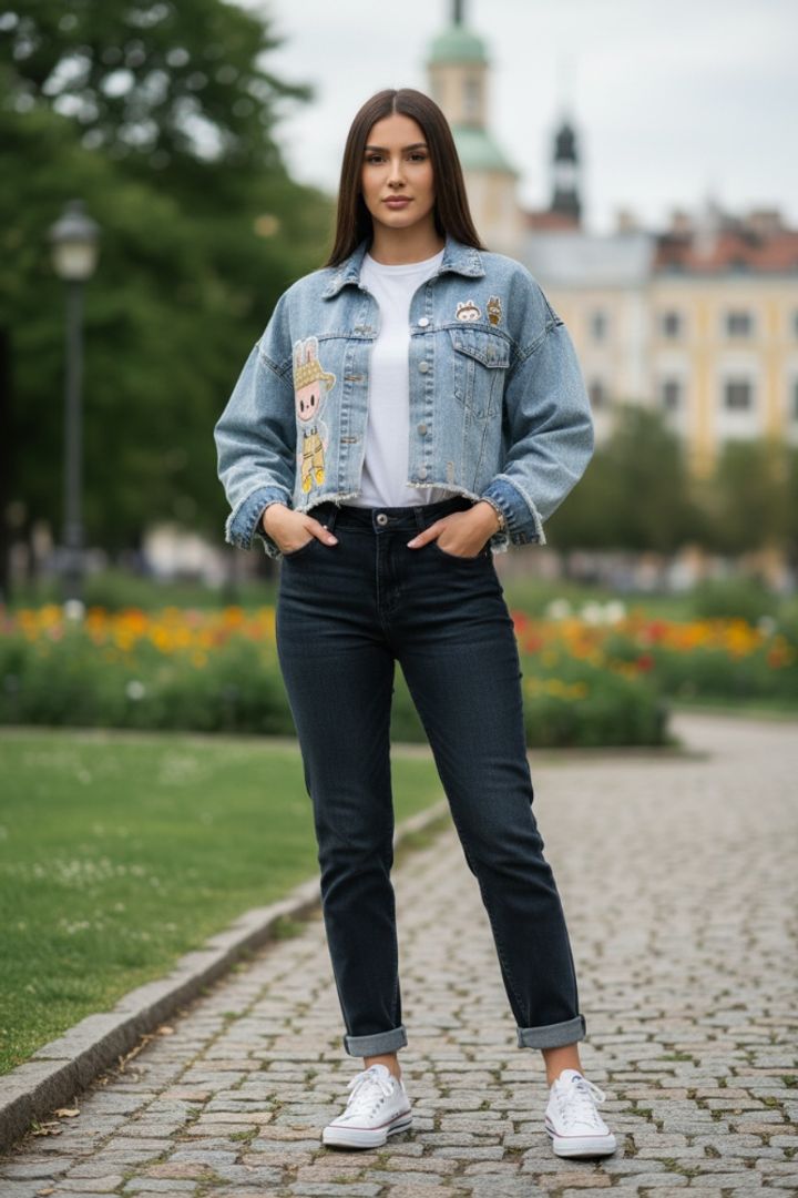 CHAQUETA DENIM LABUBU 