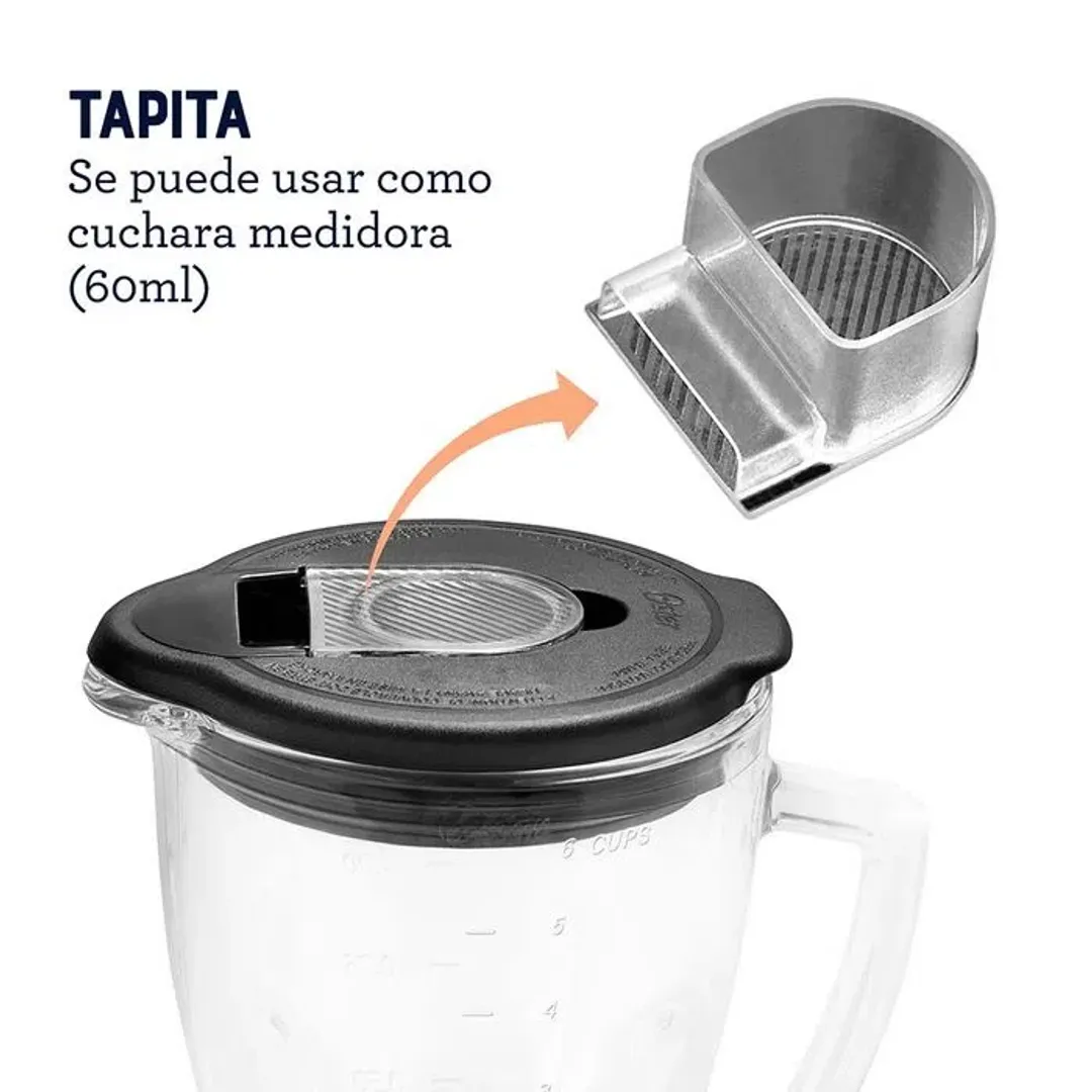 Licuadora clasica en aluminio con motor reversible Oster