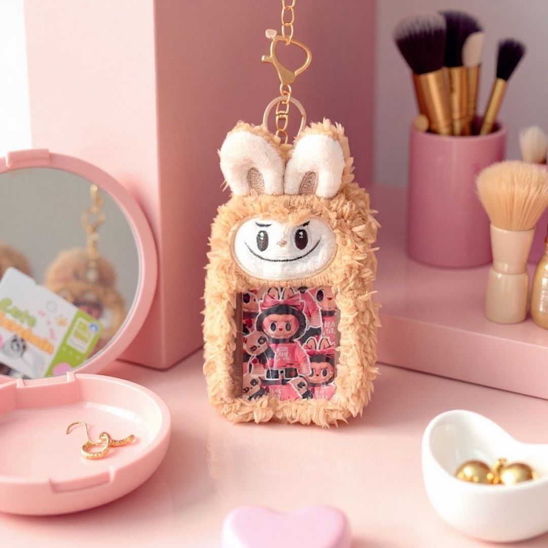 Portacarnet peluche labubu 
