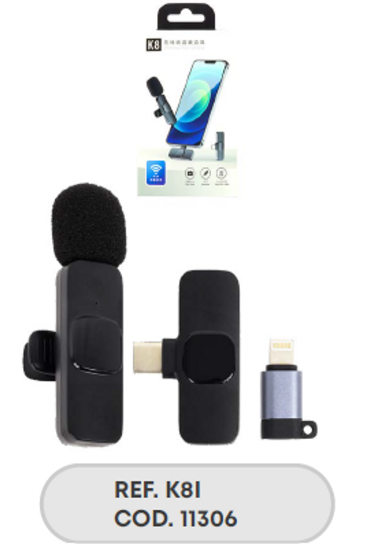 MICRÓFONO K8I PARA iPHONE Y TIPO C