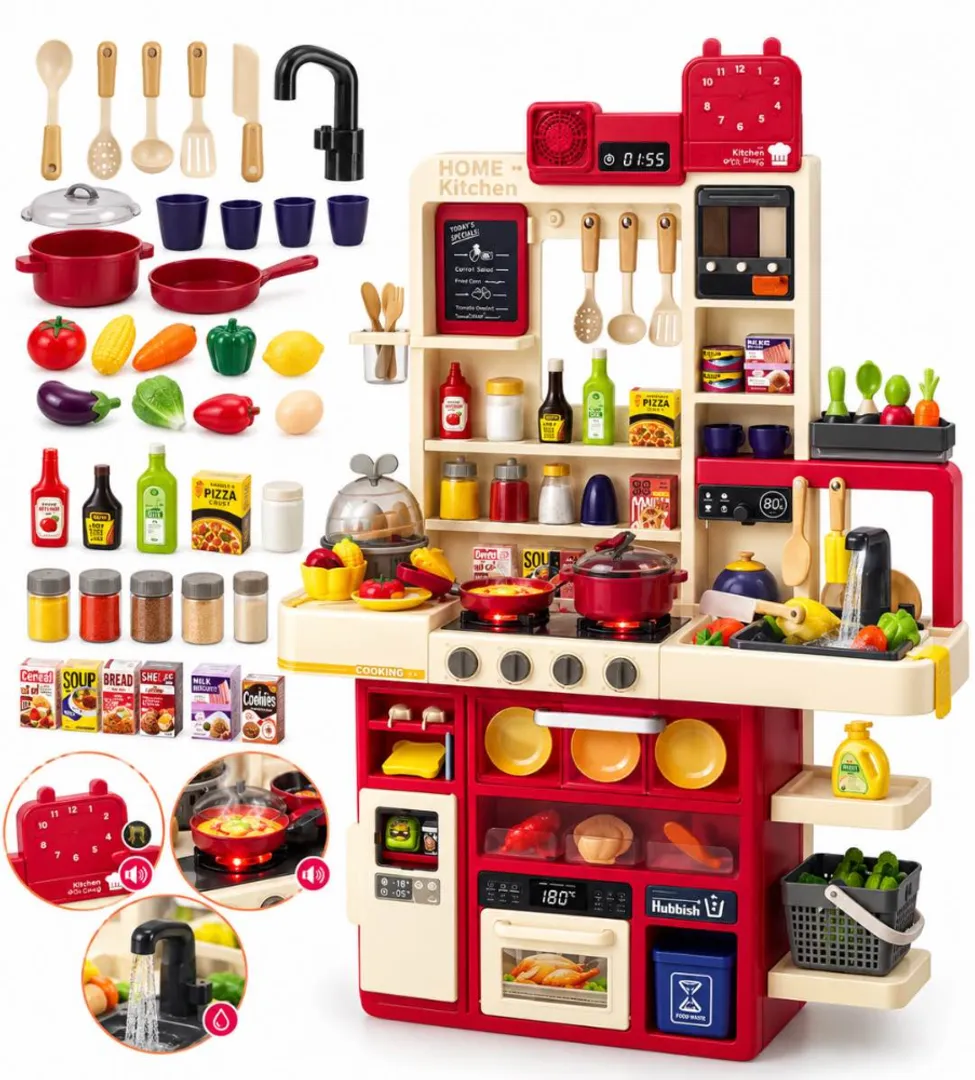 COCINA DE JUGUETE INFANTIL 121 PCS CON LUCES Y SONIDO