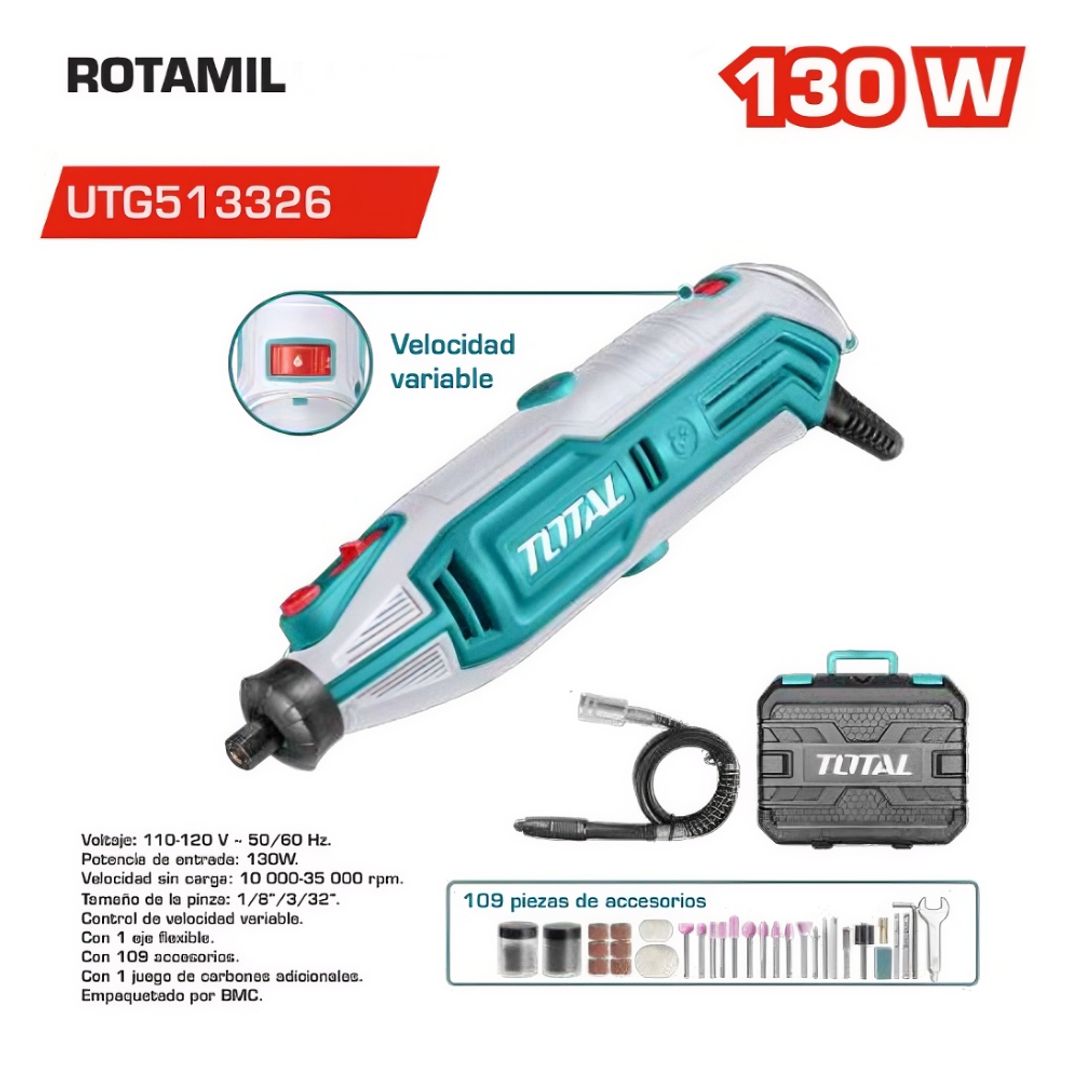 DREMEL BOQUILLA 1/8" 110 PIEZAS 130W
