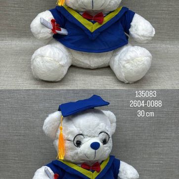 Imagen del producto OSO BLANCO DE GRADO AZUL 30 CM 