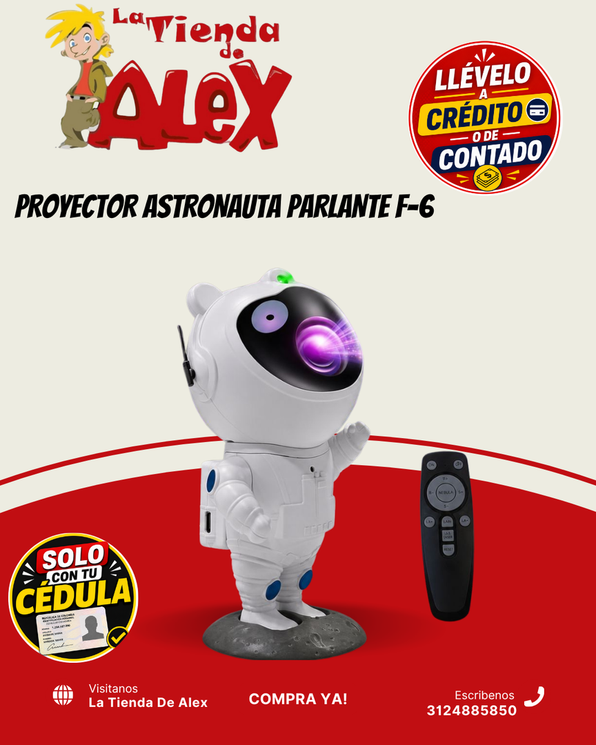 PROYECTOR ASTRONAUTA PARLANTE F-6