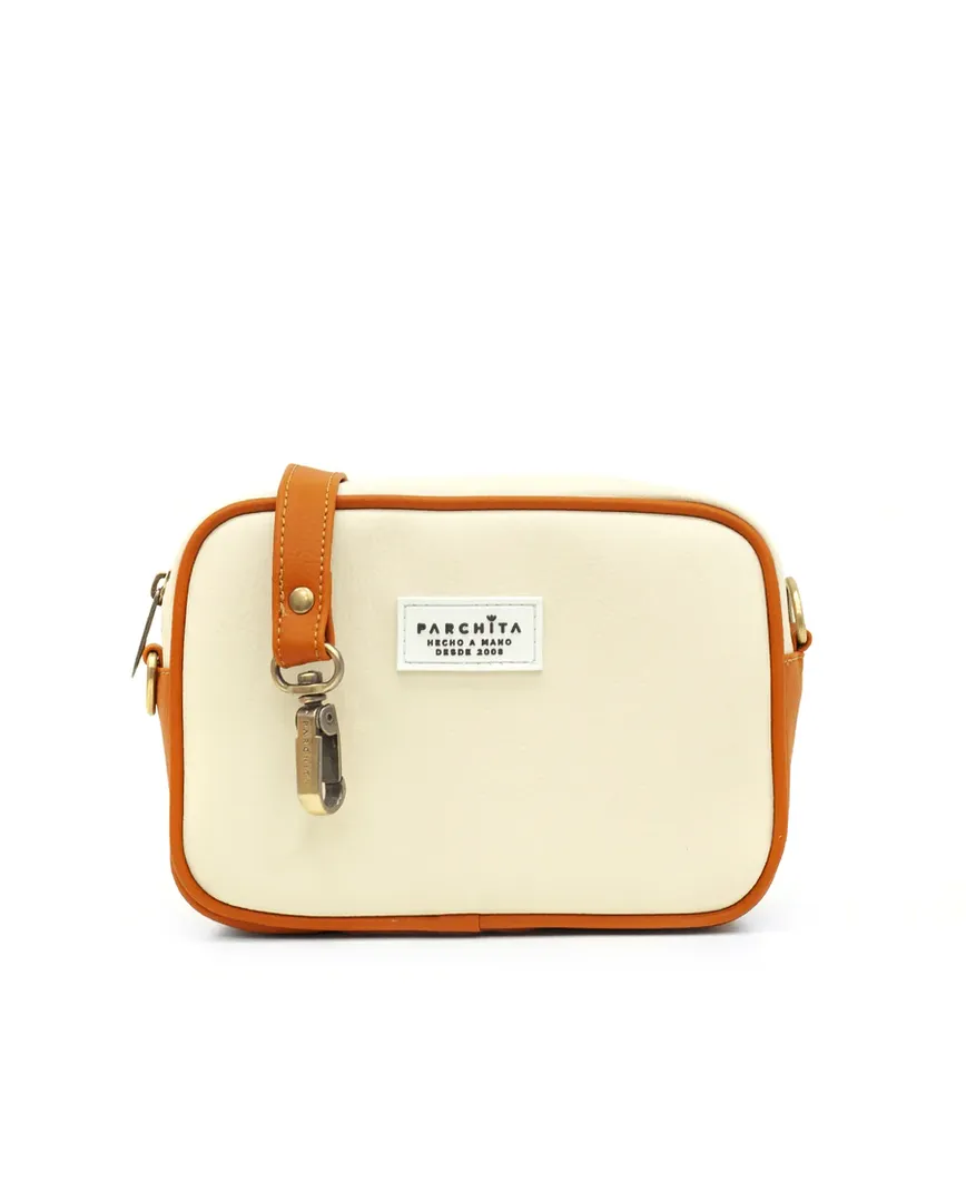 BANDOLERA MIKA BEIGE x DURAZNO