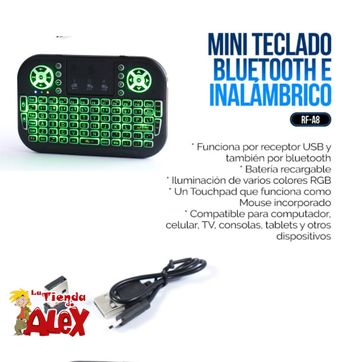 Imagen del producto MINI TECLADO BLUETOOTH E INALÁMBRICO RF-AB