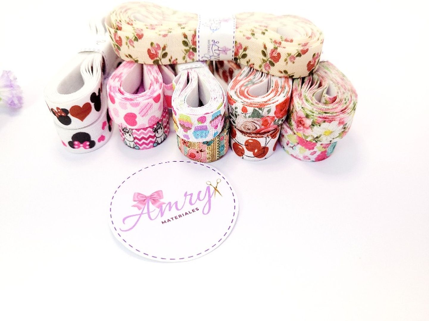 Kit 26mts Único Elástico Estampado