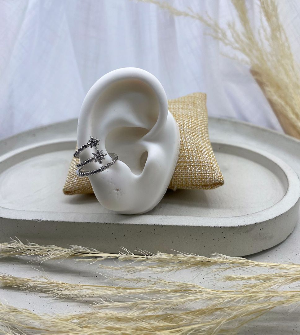 Earcuff plateado, covergold 