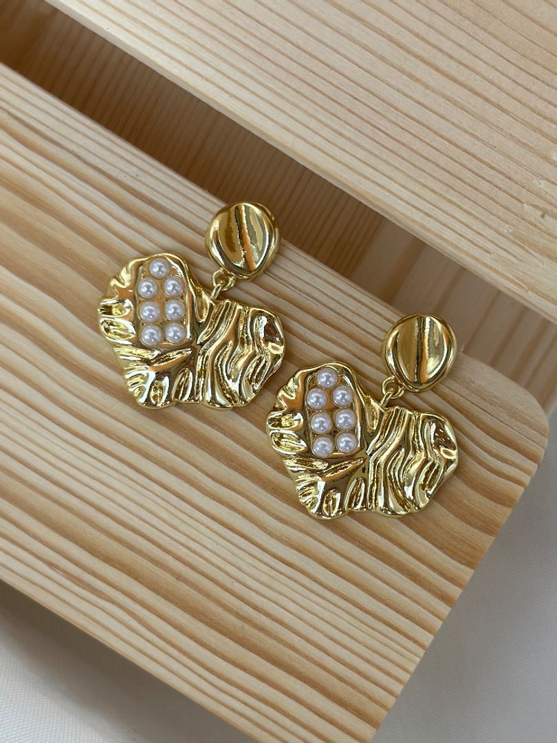 Arete corazón perla 