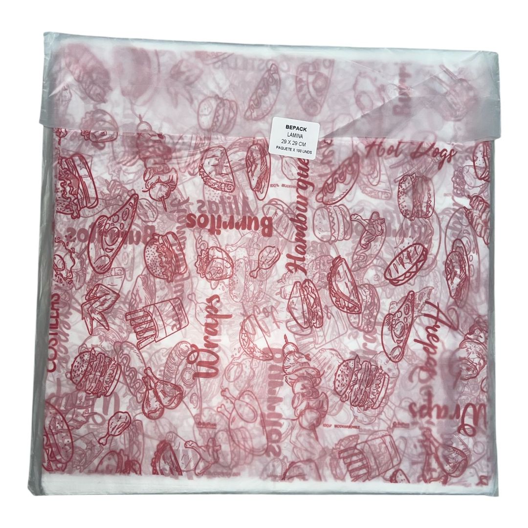 P. LAMINA 29X29 PAQ. X 100 UND 