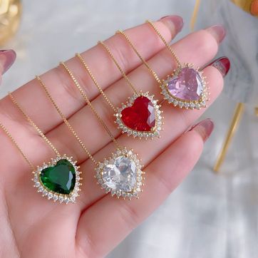 Imagen del producto COLLAR CORAZON VERDE GRANDE