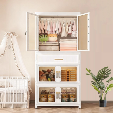ARMARIO PORTATIL ORGANIZADOR CLOSET PLASTICO PLEGABLE 64x42x161.5Cm - imagen 1