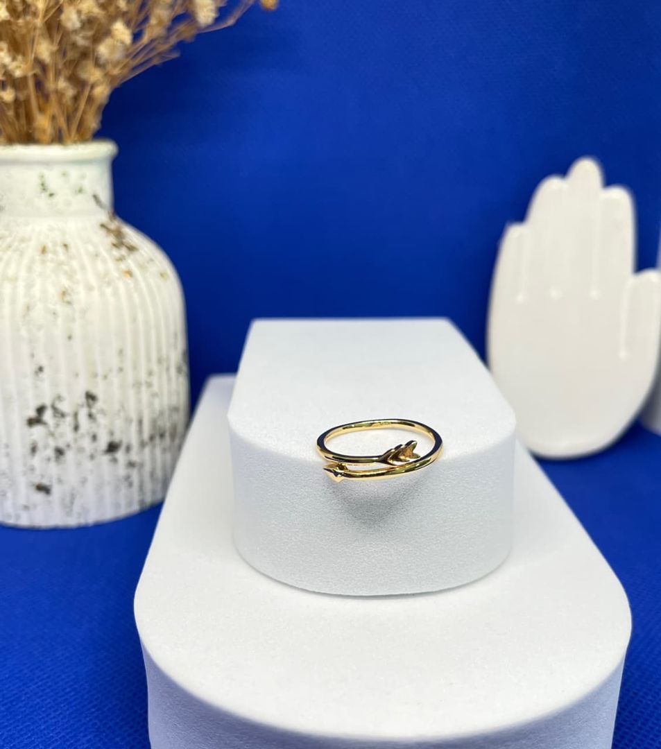 Anillo ajustable flecha lisa