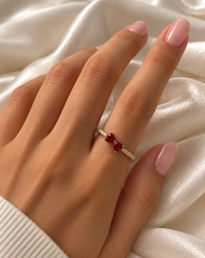 Anillo moño rojo circones 