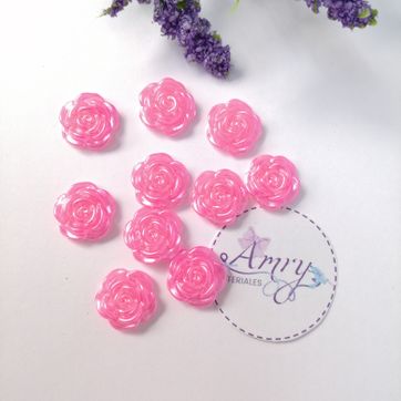 Imagen del producto 12 Rosas de Resina Rosadas 1cm