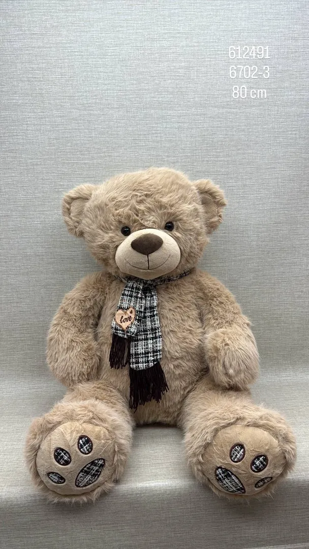 OSO DE 80 CM CON PELAJE LARGO
