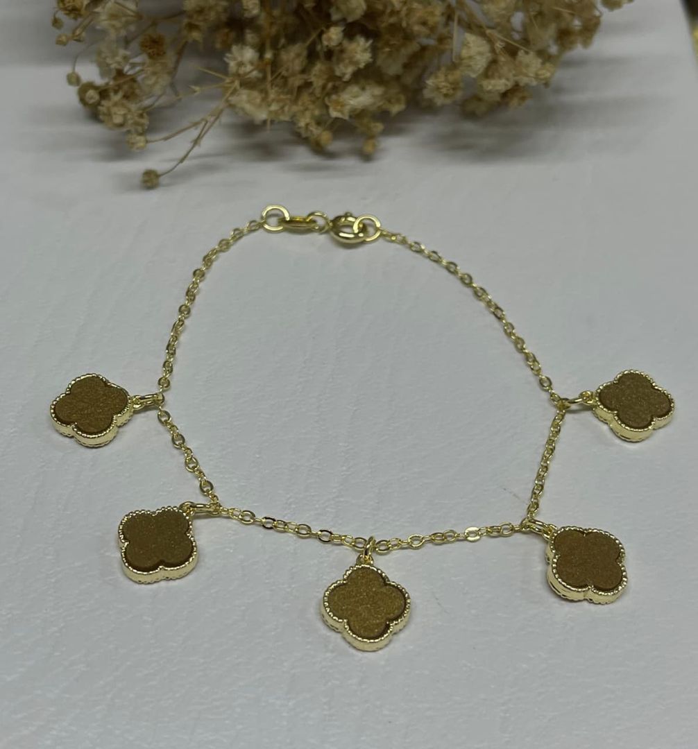 Pulsera van cleef x5 cafe de 18cm colgante