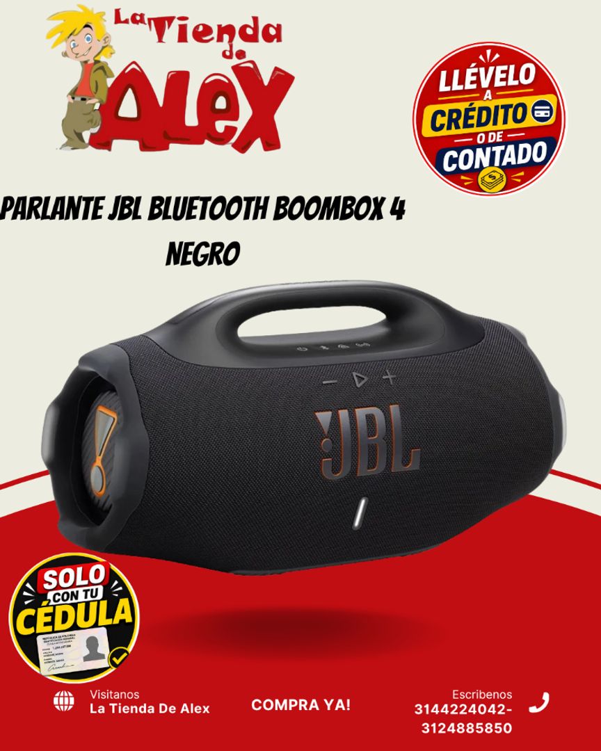 Parlante JBL Bluetooth Boombox 4 Negro