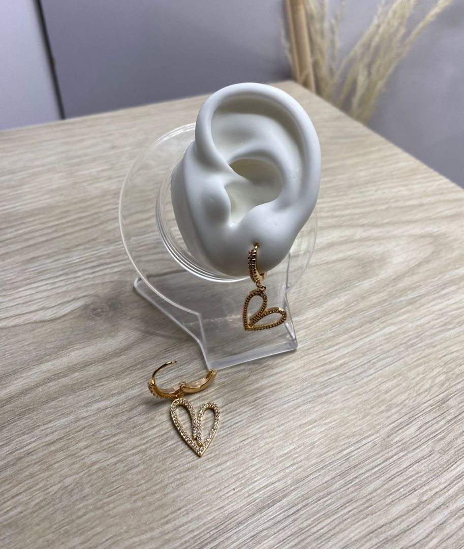 Candonga, corazón grande colgante, oro rosa, covergold 