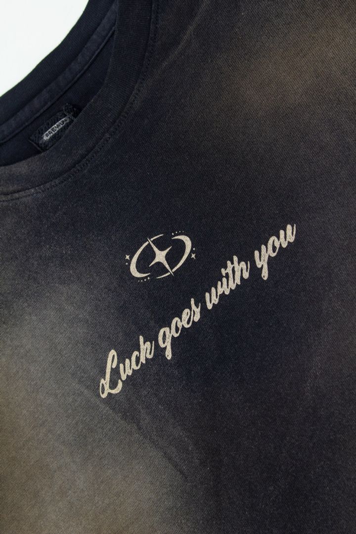crop top mujer negro good luck collection 