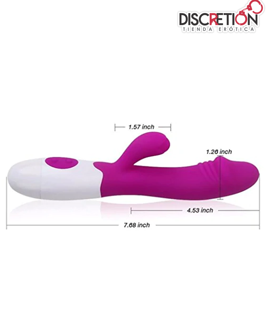VIBRADOR CON ESTIMULADOR DE CLÍTORIS CANDRY