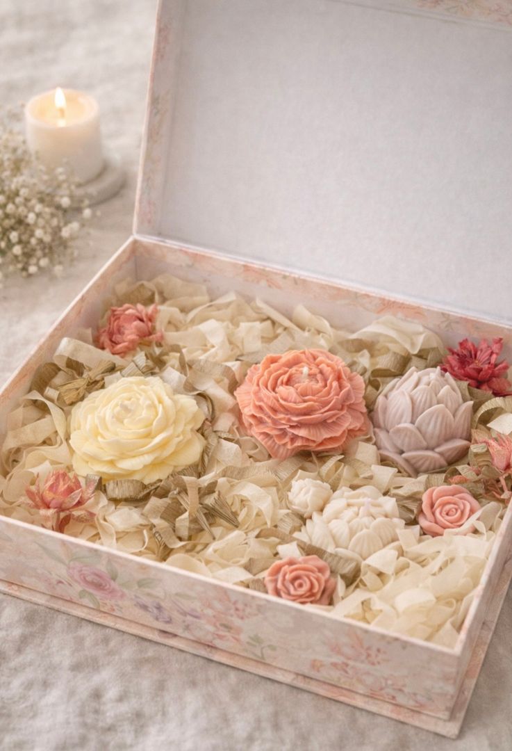 Set Obsequio Caja con Velas 