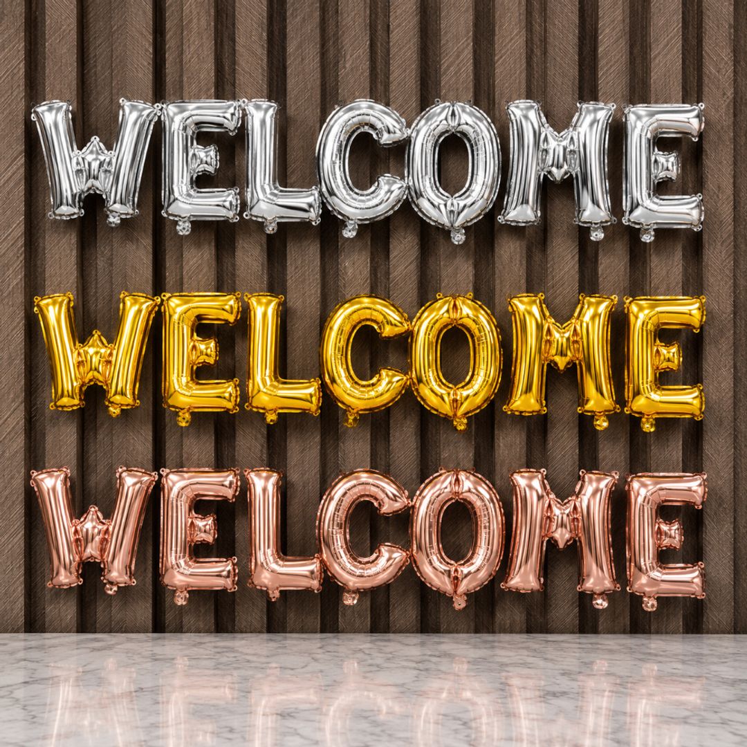 LETRERO METALIZADO WELCOME