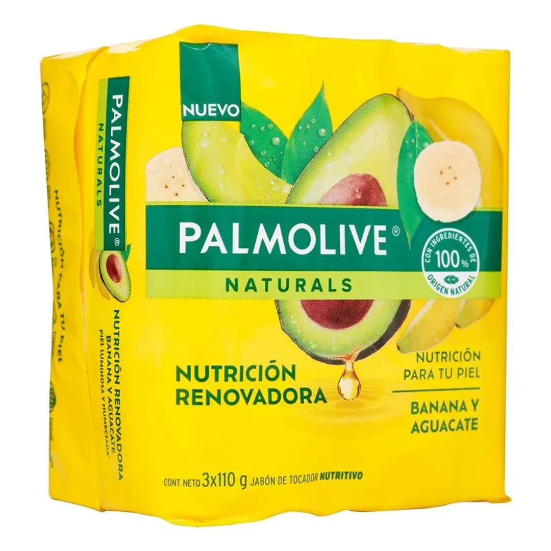 JABON PALMOLIVE BANANA & AVOCADO X 110 GR PAQ X 6 UND