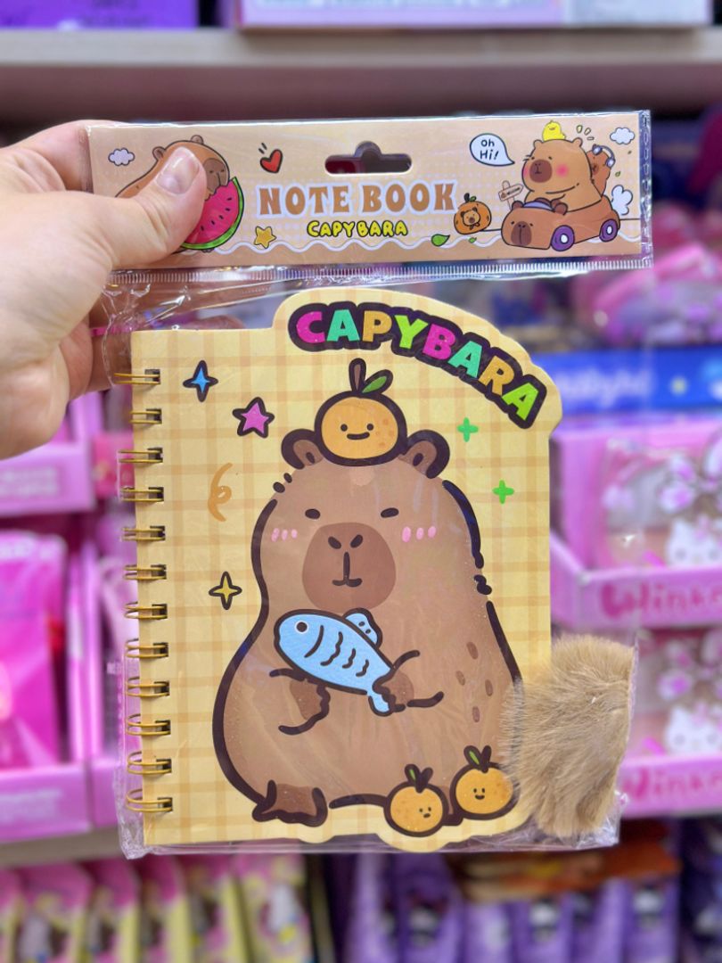 LIBRETA ARGOLLADA CAPYBARA Y SANRIO