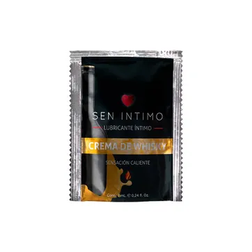 Lubricante Íntimo Crema De Whisky Sachet Sensación Caliente x 7 ml Sen Íntimo - imagen 1