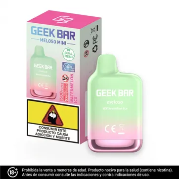 Imagen del producto Geek Bar Watermelon Ice 1500 Puffs Meloso Mini