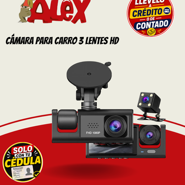 Imagen del producto CÁMARA PARA CARRO 3 LENTES HD
