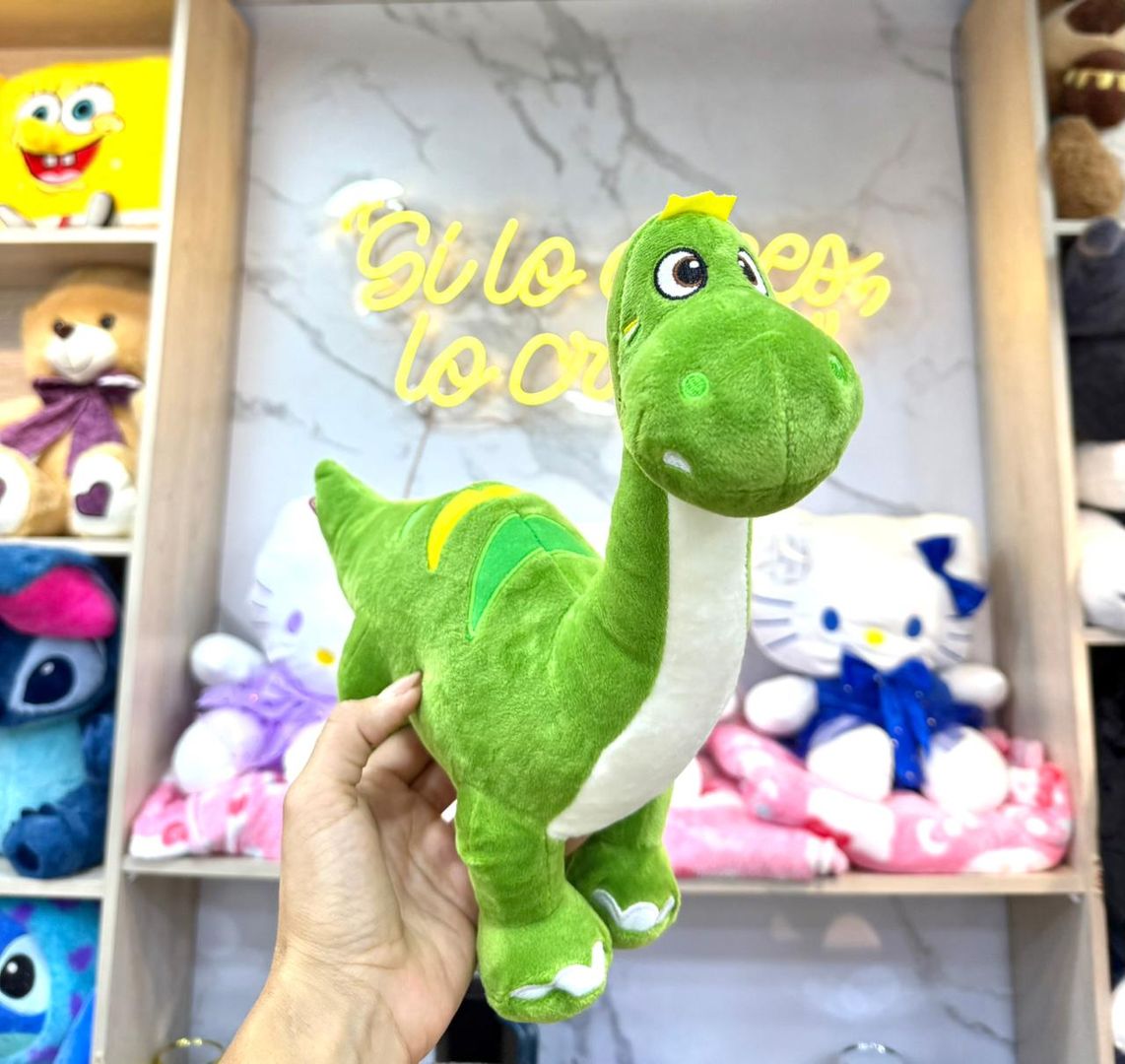 DINOSAURIO CUELLO LARGO de peluche 30cm