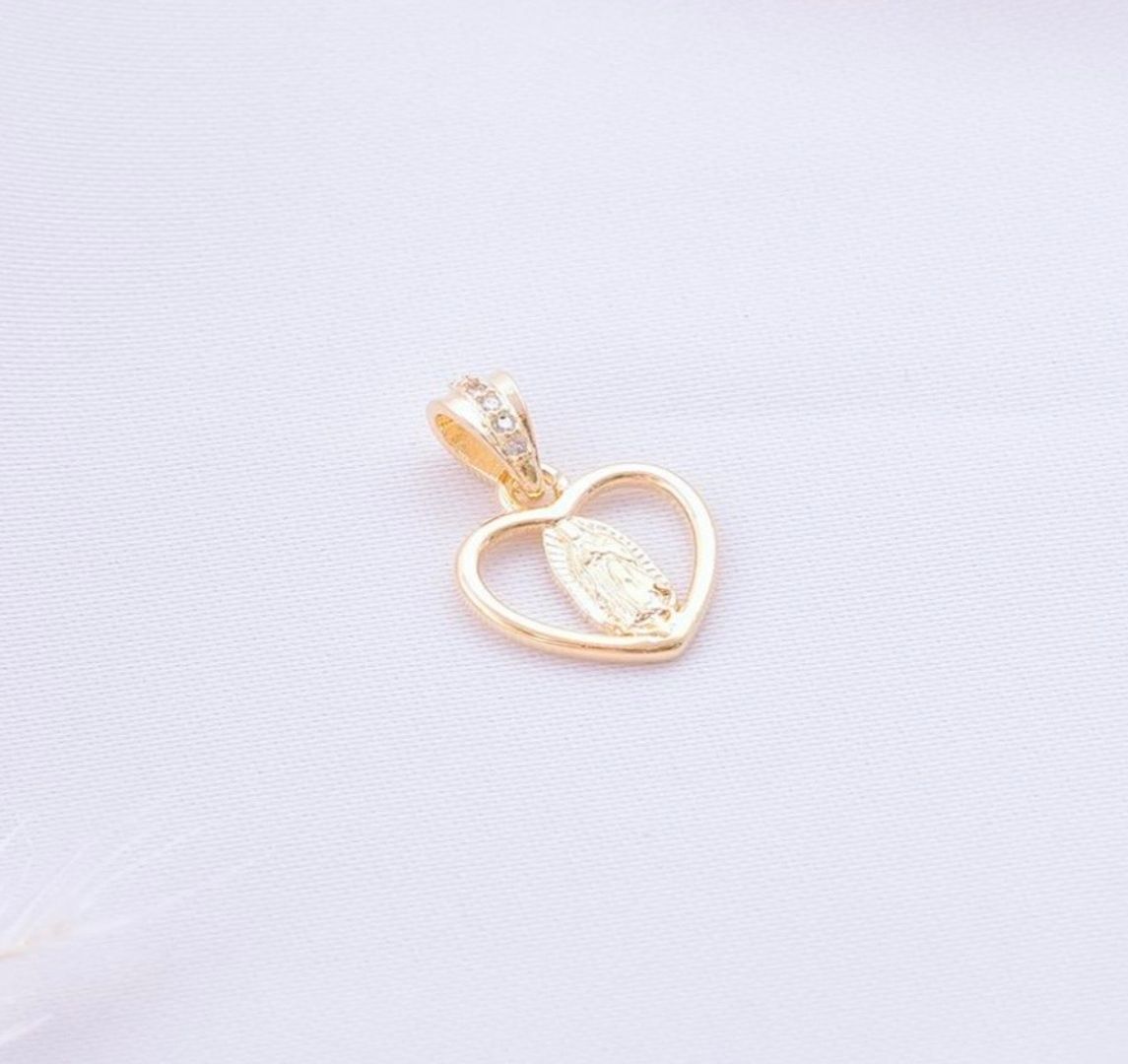 Dije corazón Guadalupe  