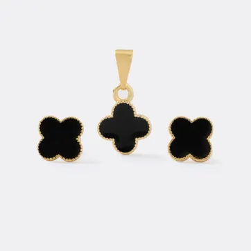Conjunto Clover Negro 1 Cm - imagen 1