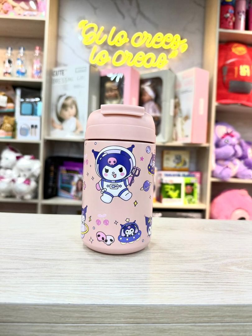 TERMO ACERO SANRIO DOBLE BOQUILLa