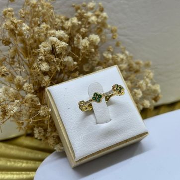 Anillo van cleef verde circonias continuo - imagen 1