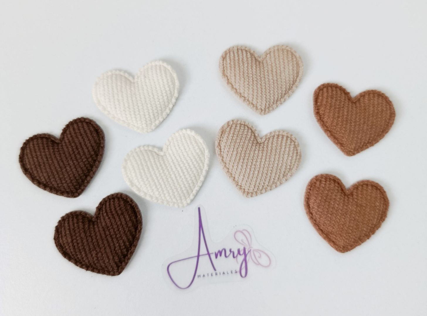 Kit 8 Unid. 3x3.5cm Corazones 