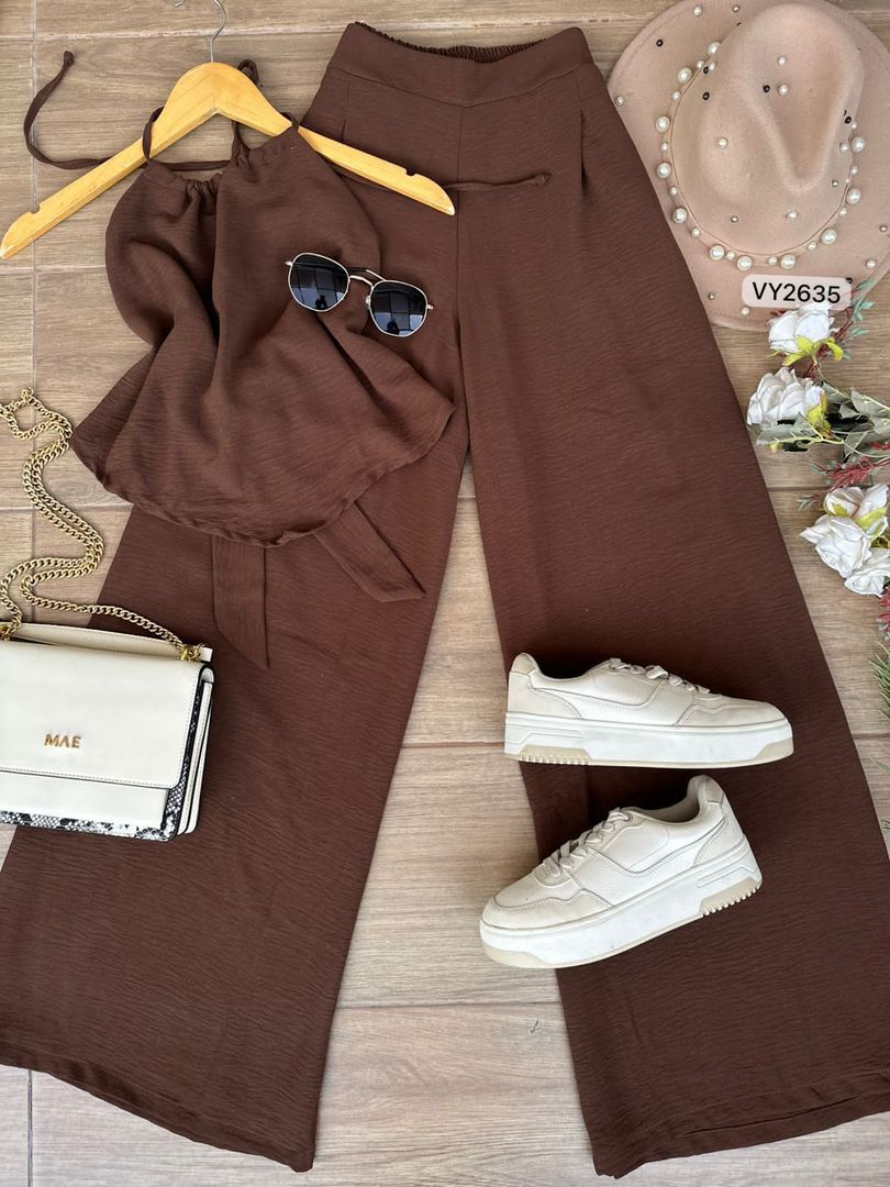 SET BLUSA AMARRAR ESPALDA Y PANTALON VY2635