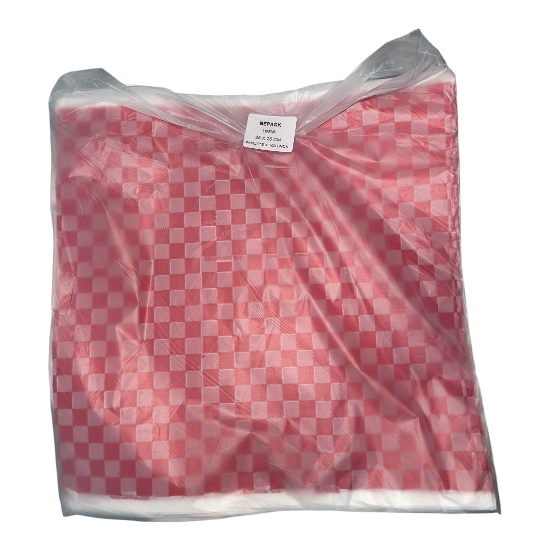 O. LAMINA 25X25 PAQ. X 100 UND 