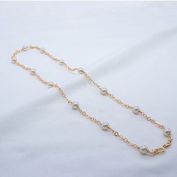 Imagen del producto COLLAR TEJIDO ARGOLLAS PERLA 6MM. 45CM 718003A205