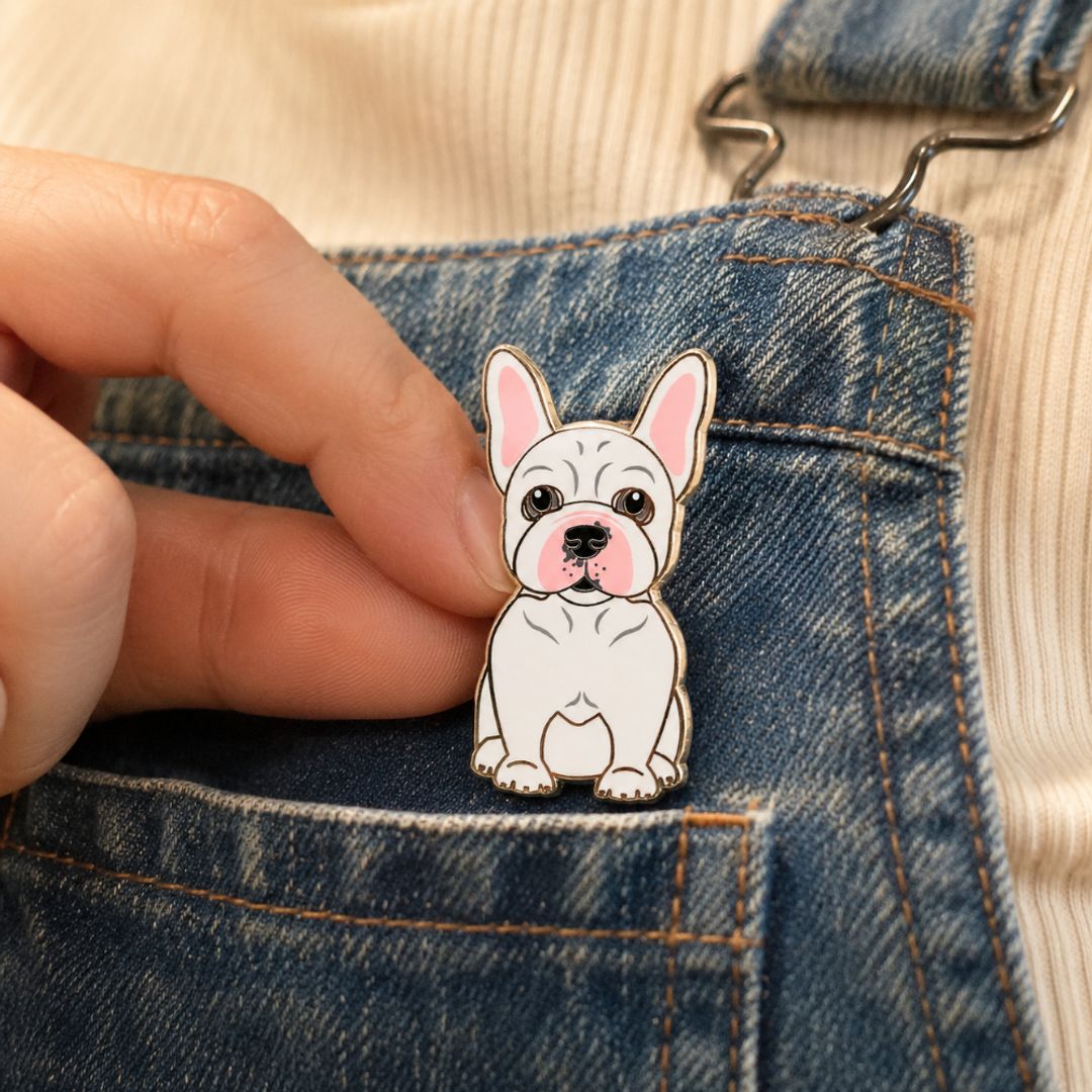 PIN BULLDOS FRANCES BLANCO