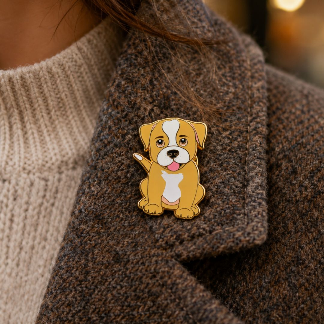 PIN PITBULL CAFE CLARO