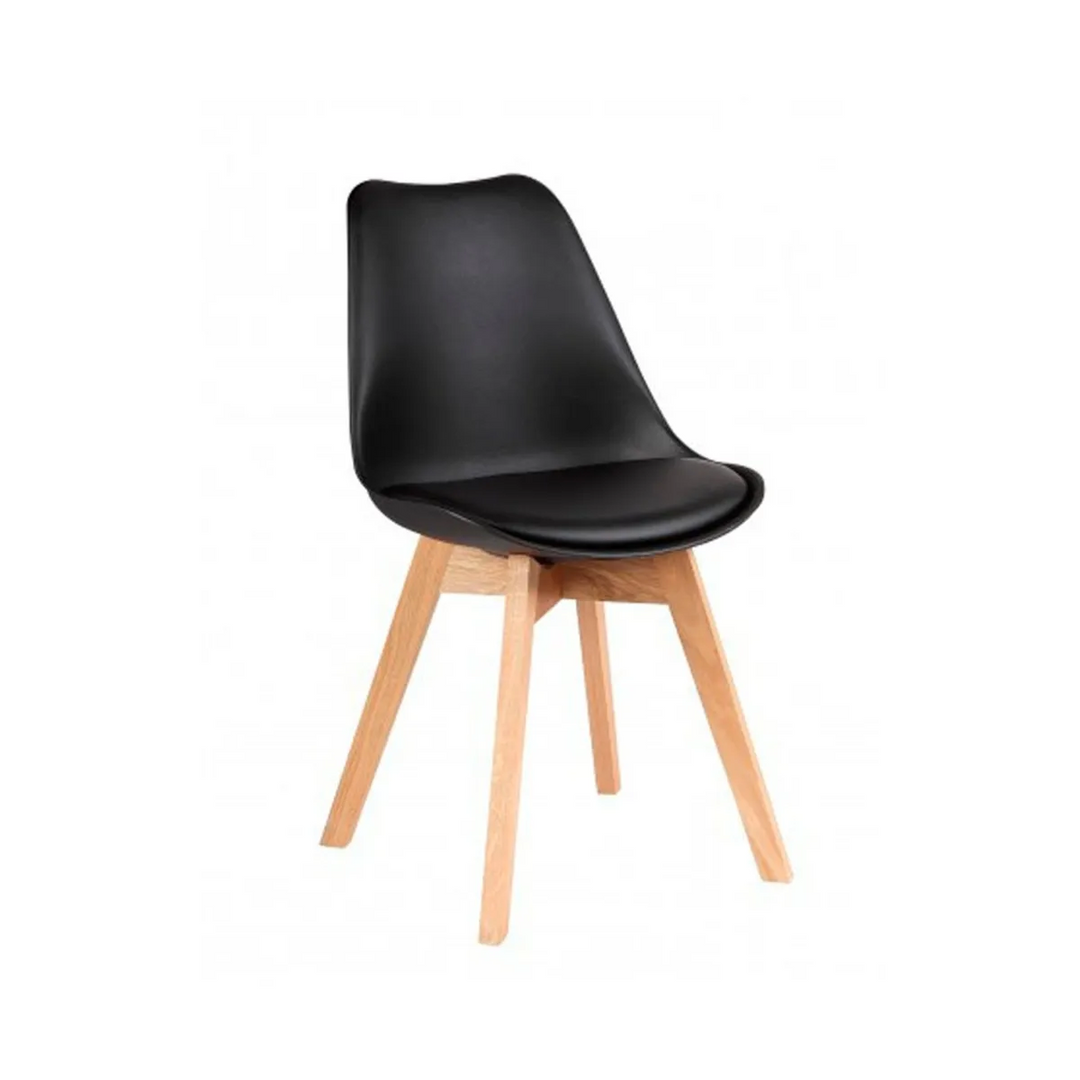 SILLA COMEDOR MODERNA MADERA COMPACTA TAPIZADA