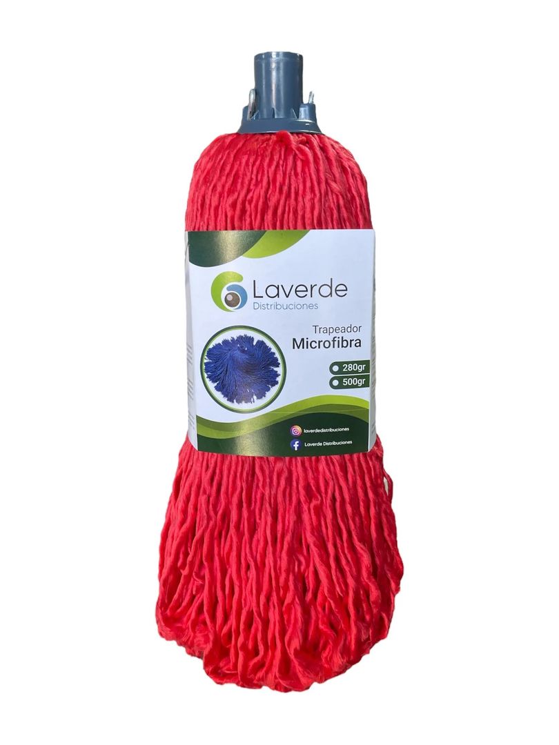 TRAPERO MICROFIBRA ROJO 280  GR SIN PALO