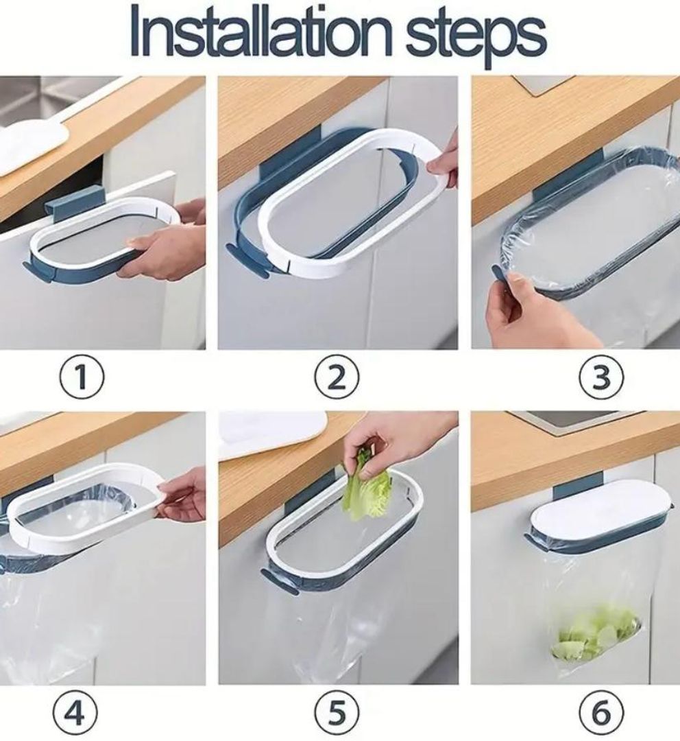 Soporte con tapa para bolsa de basura